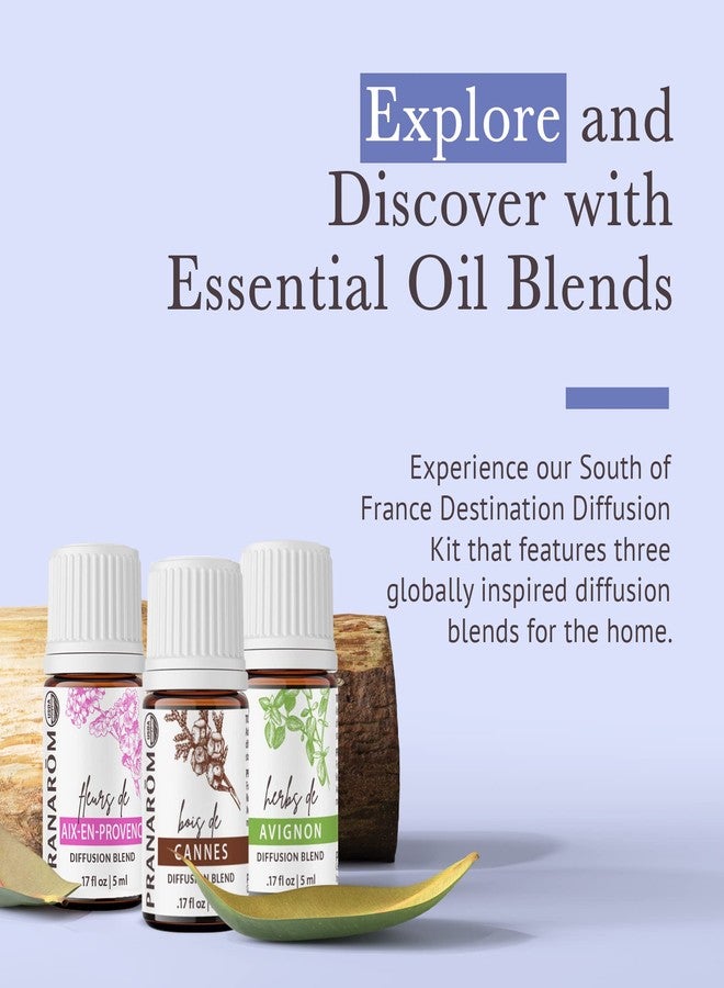 Pranarom - South of France Diffusion Essential Oil Kit (3 - Pack of 5ml) Aix-en-Provence, Cannes, and Avignon - 100% Pure Essential Oil | USDA and ECOCERT Certified Organic - Image 2